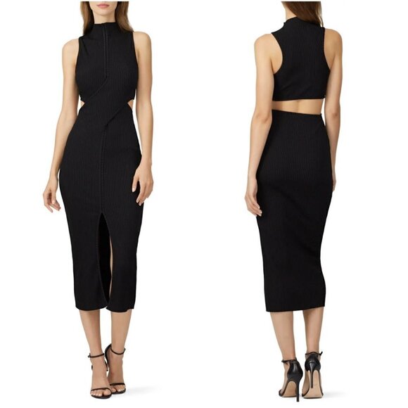 BEC + BRIDGE Dark Instinct Midi Dress in Black Size US 6 - Picture 10 of 10